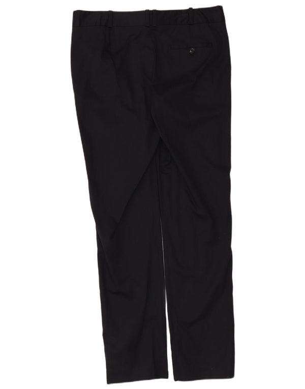 Massimo Dutti Womens Slim Casual Trousers EU 42 Large W32 L31 Navy Blue