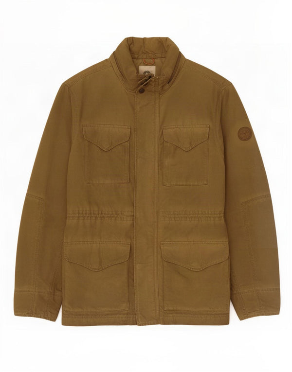 Timberland Mens Utility Jacket UK 38 Medium Beige Cotton