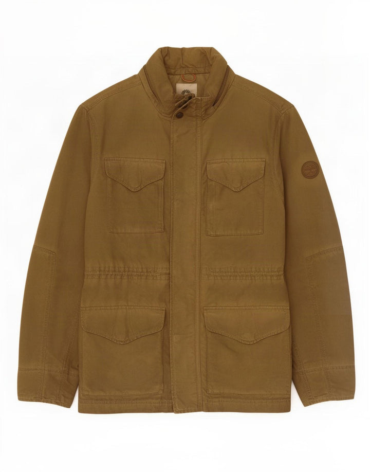 Timberland Mens Utility Jacket UK 38 Medium Beige Cotton