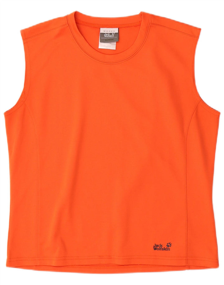 JACK WOLFSKIN Womens Vest Top UK 14/16 Large Orange Polyester