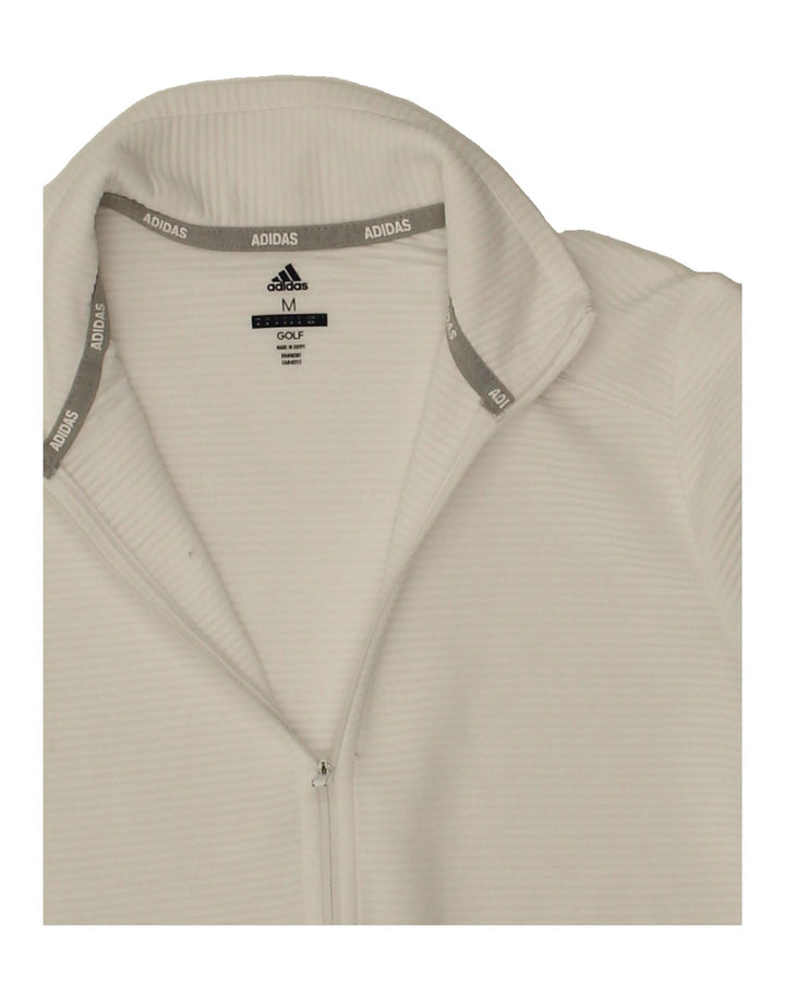 ADIDAS Womens Tracksuit Top Jacket UK 12 Medium White Polyester Vintage Adidas and Second-Hand Adidas from Messina Hembry 