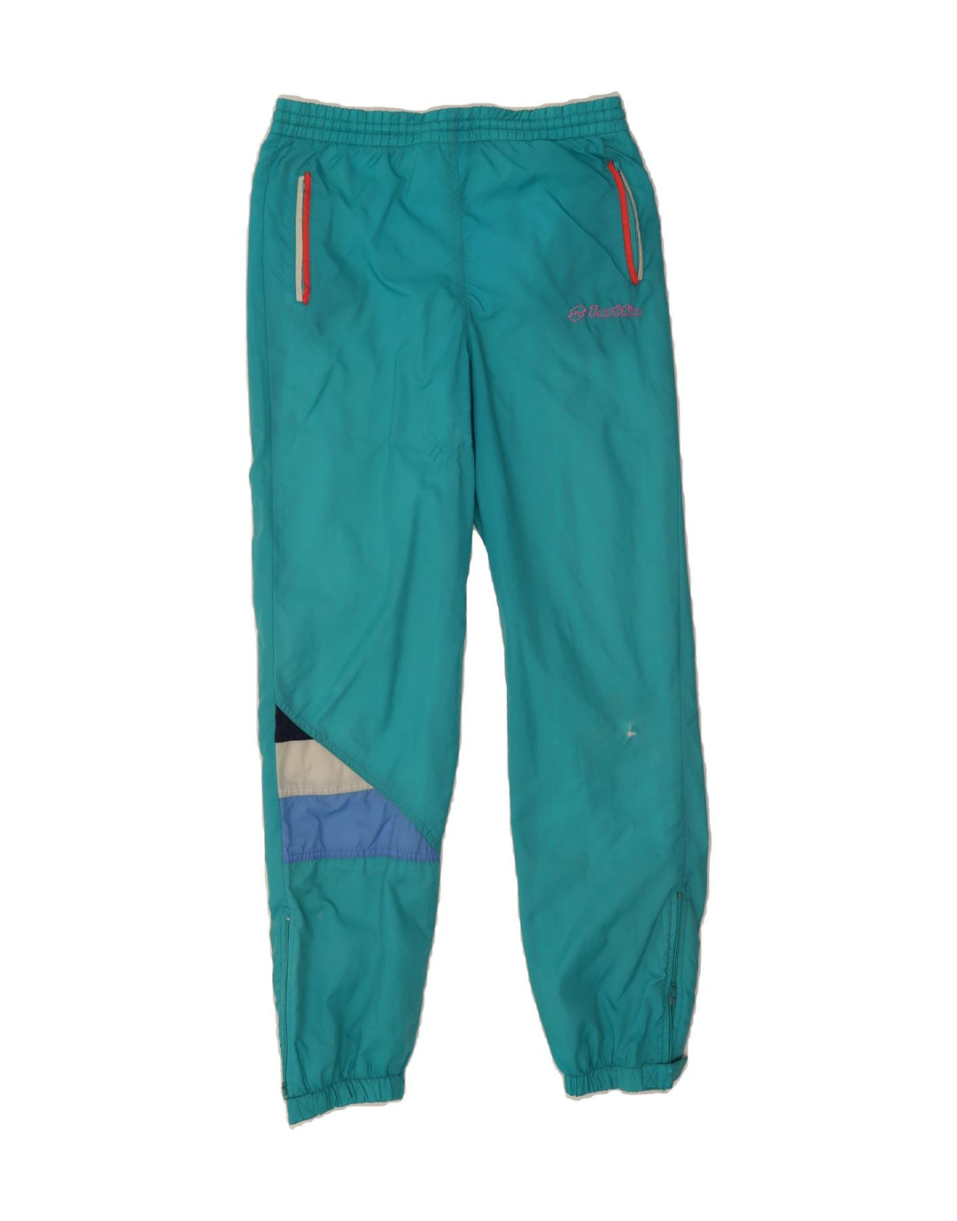 LOTTO Womens Tracksuit Trousers Joggers Medium  Turquoise Colourblock Vintage Lotto and Second-Hand Lotto from Messina Hembry 