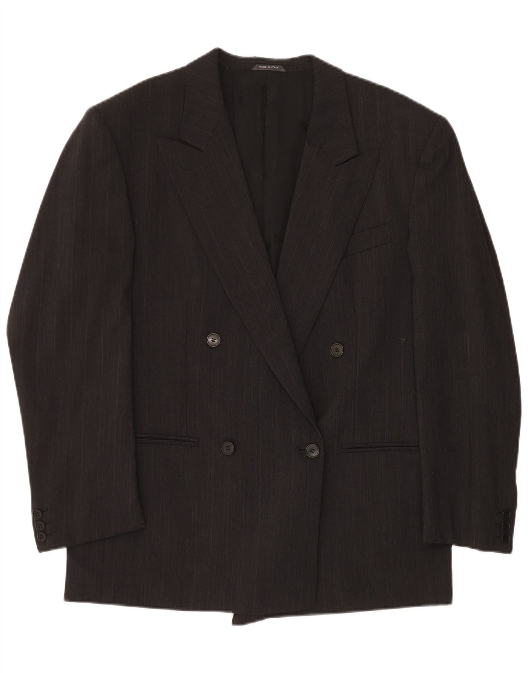 MISSONI Mens Uomo Double Breasted Blazer Jacket IT 50 Large Grey Pinstripe