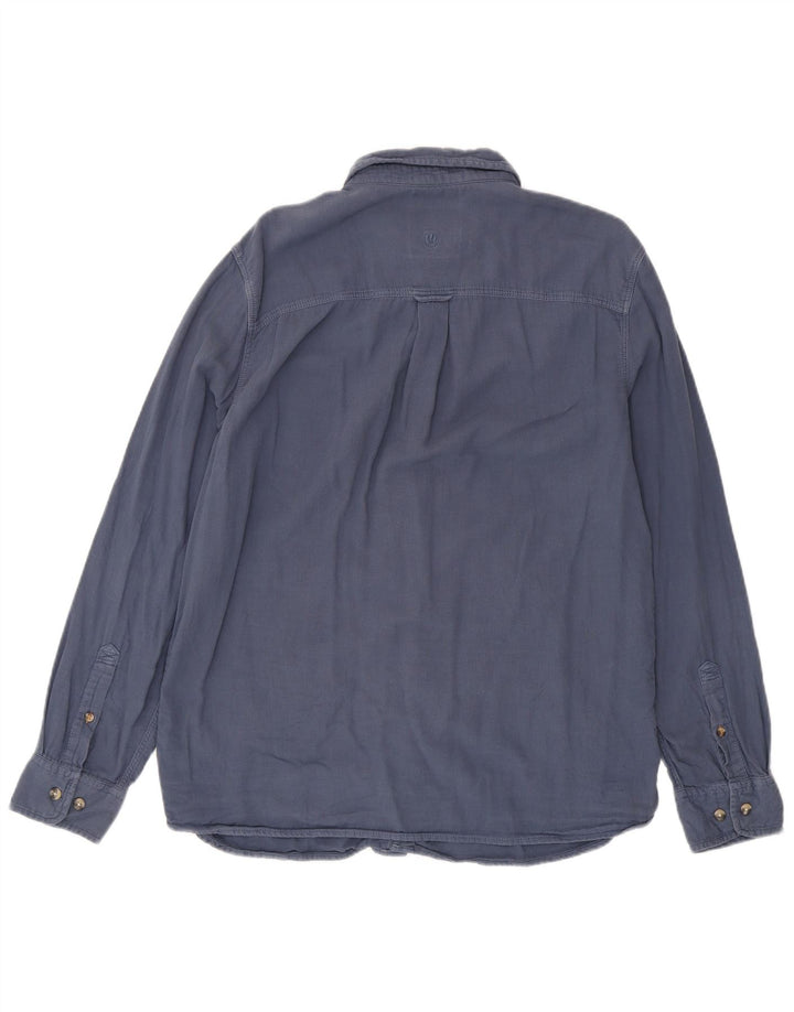 Fat Face Mens Regular Fit Shirt Large Navy Blue Cotton
