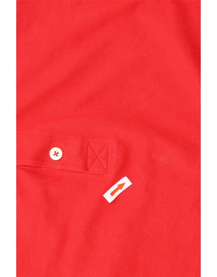 Kappa Mens Polo Shirt Large Red Striped