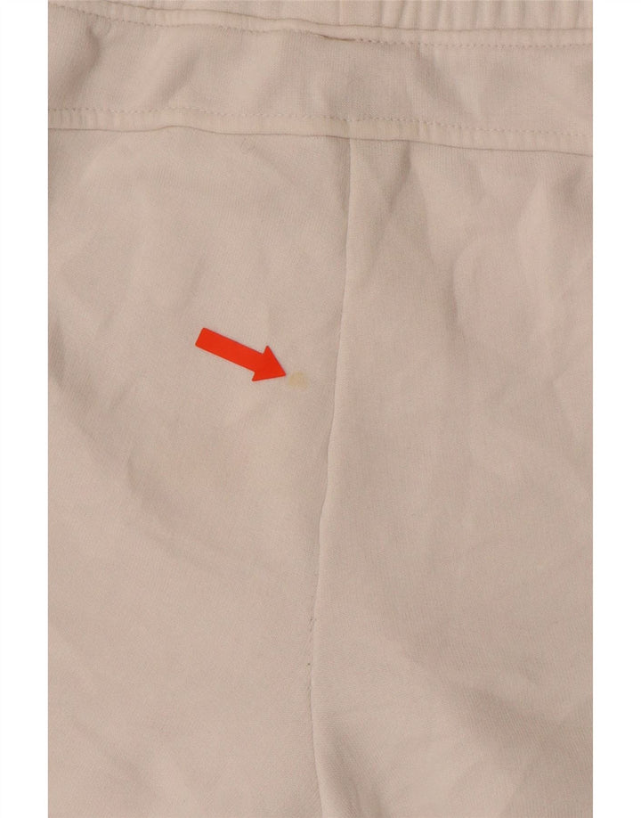 PUMA Womens Graphic Sport Shorts UK 8 Small  Off White Colourblock Cotton