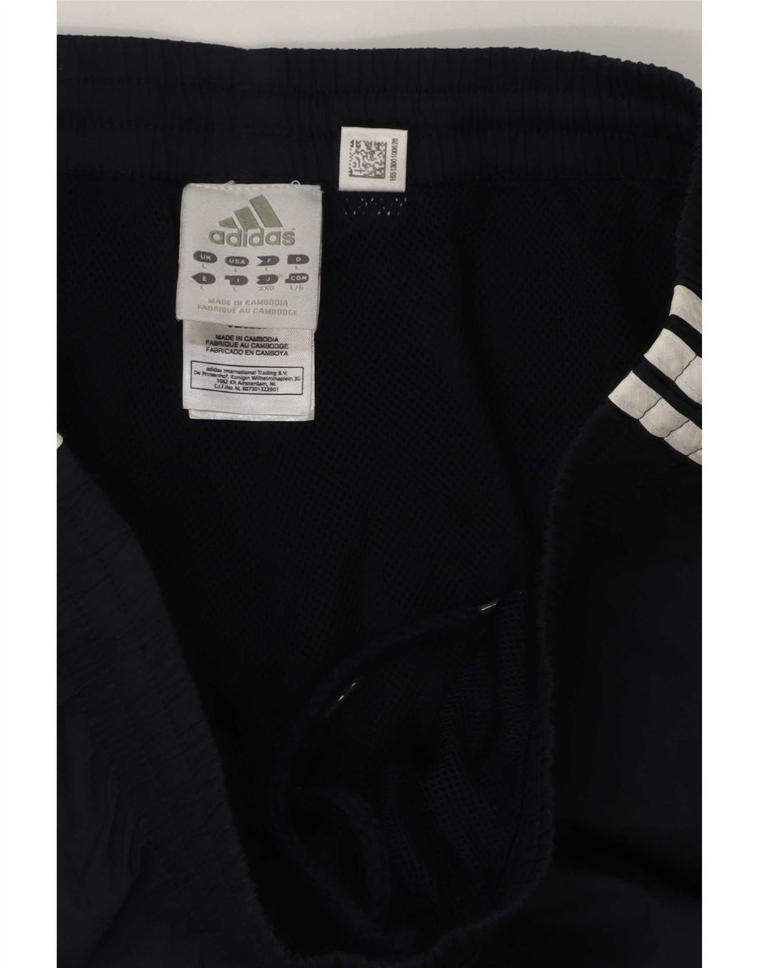 Adidas Mens Cargo Capri Tracksuit Trousers Large Navy Blue Polyester