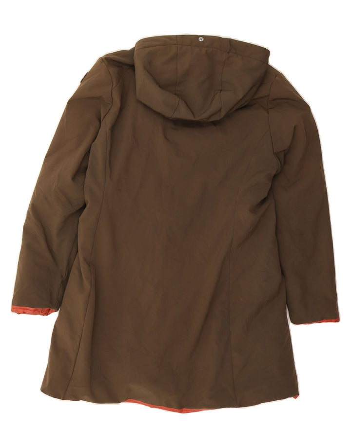 INVICTA Womens Hooded Padded Coat UK 16 Large Khaki Vintage Invicta and Second-Hand Invicta from Messina Hembry 
