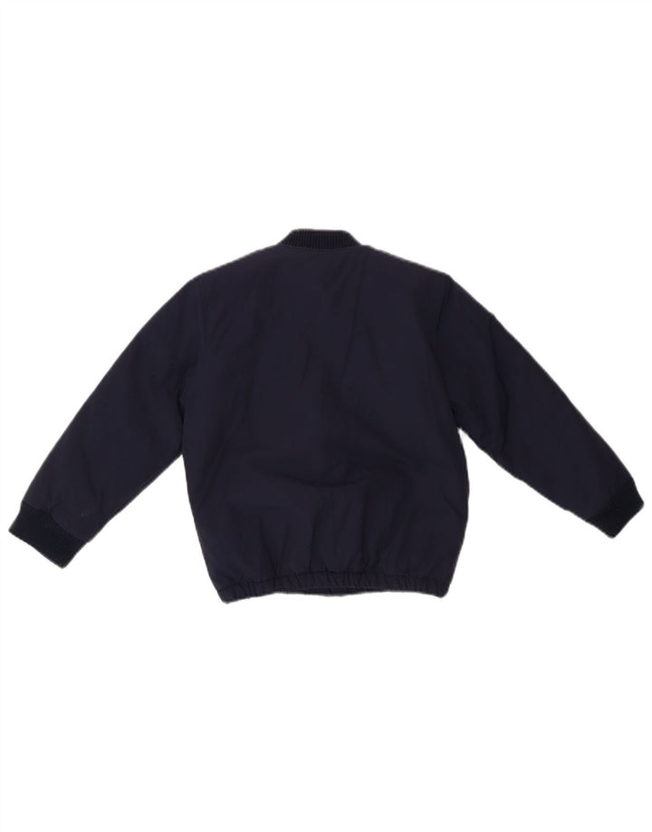 LYLE & SCOTT Boys Bomber Jacket 4-5 Years Navy Blue Cotton