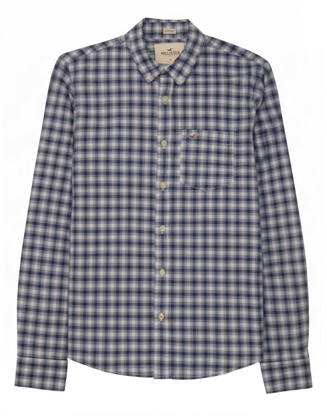 Hollister Mens Shirt Medium Blue Check