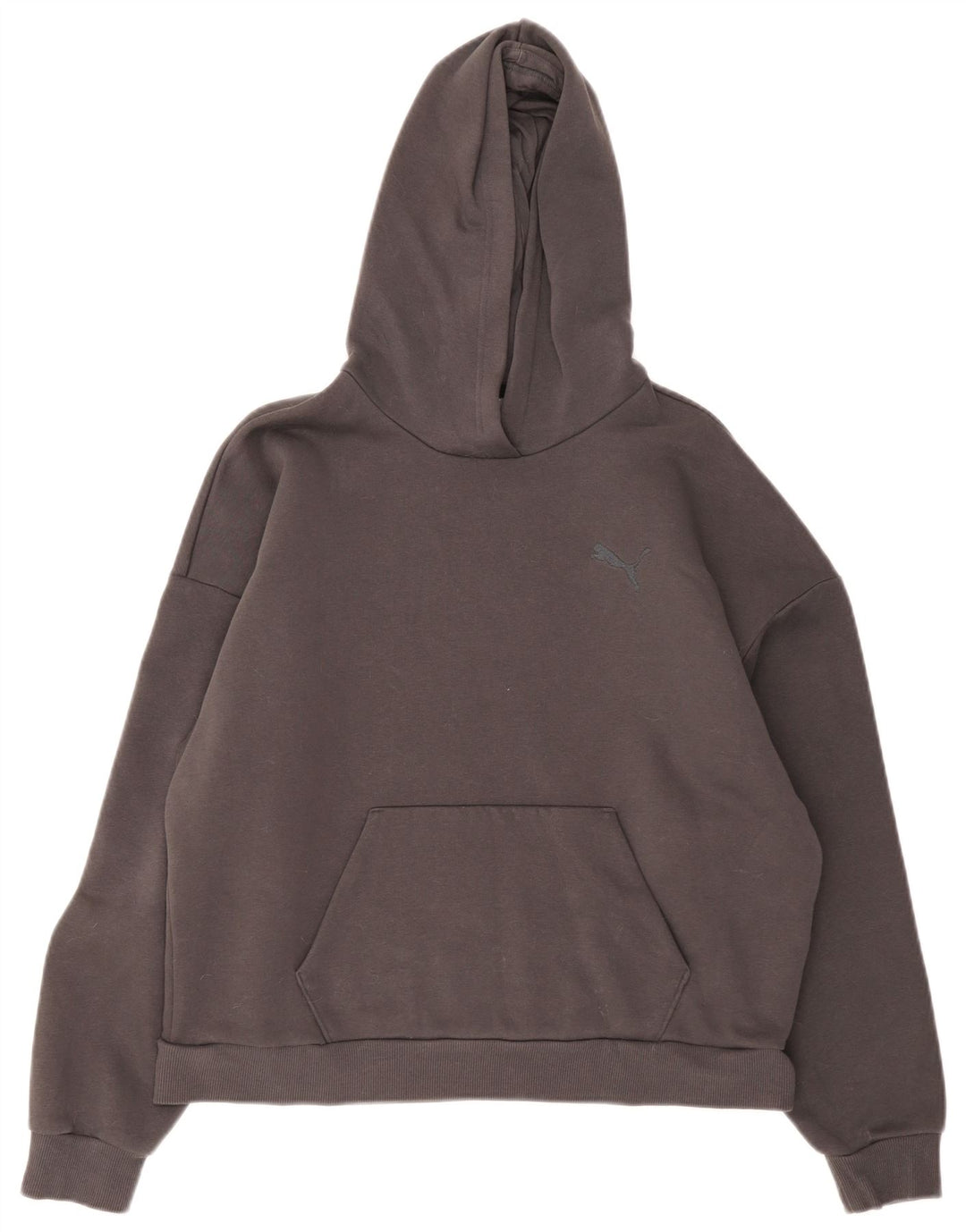Puma Mens Hoodie Jumper Large Grey Cotton
