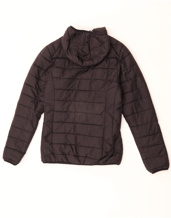 Ellesse Womens Hooded Reversible Padded Jacket UK 10 Small Grey Nylon