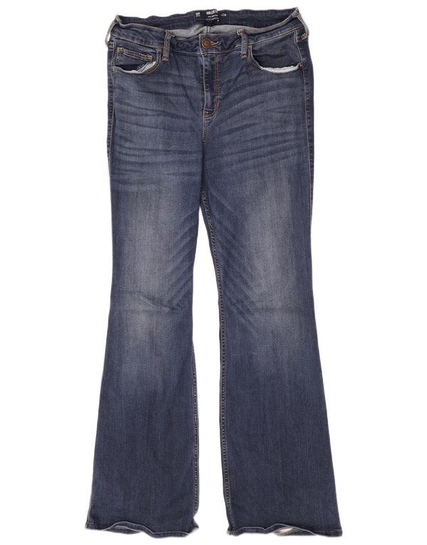 Hollister Womens Bootcut Jeans UK 16 Large W33 L30 Blue Cotton