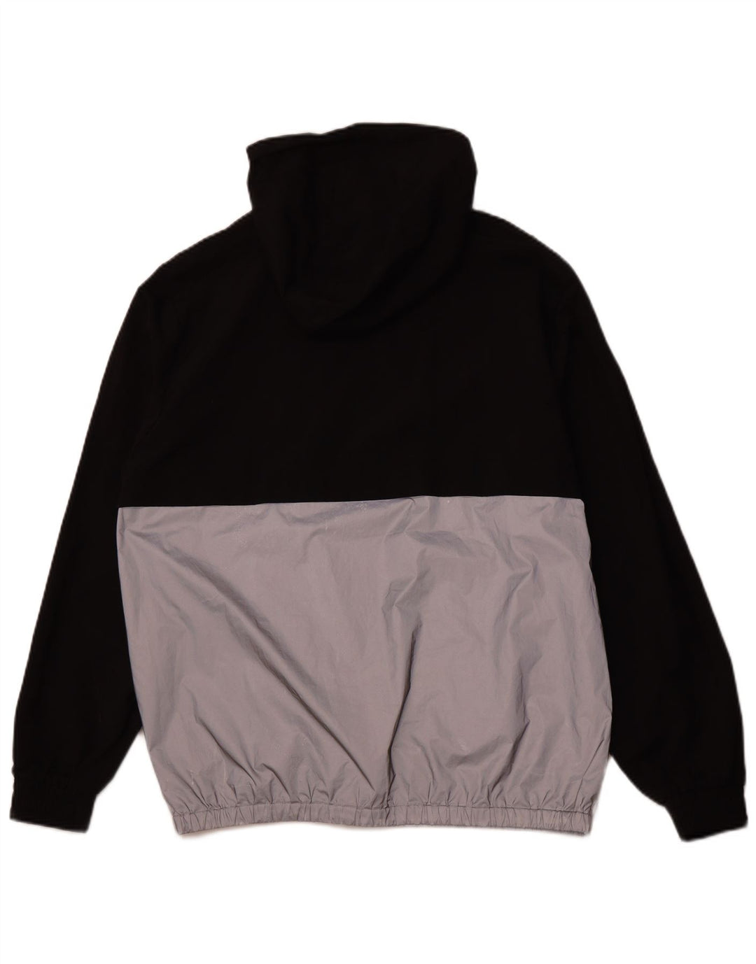 FILA Mens Hooded Zip Neck Tracksuit Top Jacket Large Black Colourblock