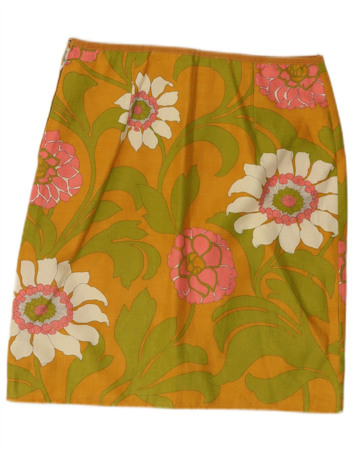 Vintage Womens Pencil Skirt W28 Medium Multicoloured Floral