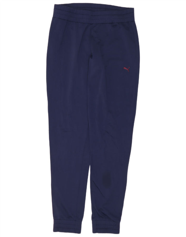 PUMA Womens Tracksuit Trousers Joggers UK 12 Medium Navy Blue Polyester