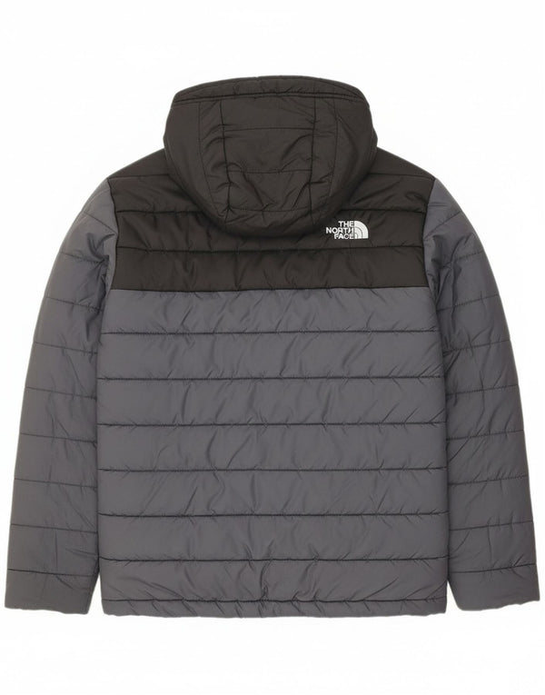 The North Face Boys Padded Jacket 11-12 Years Large Grey Colourblock