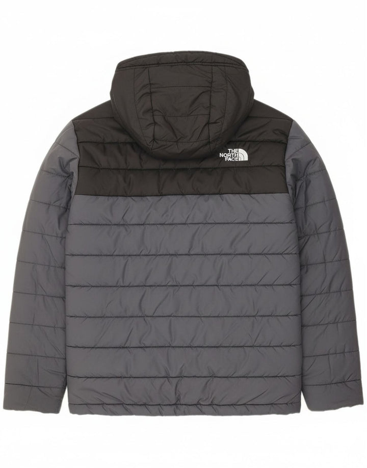 The North Face Boys Padded Jacket 11-12 Years Large Grey Colourblock