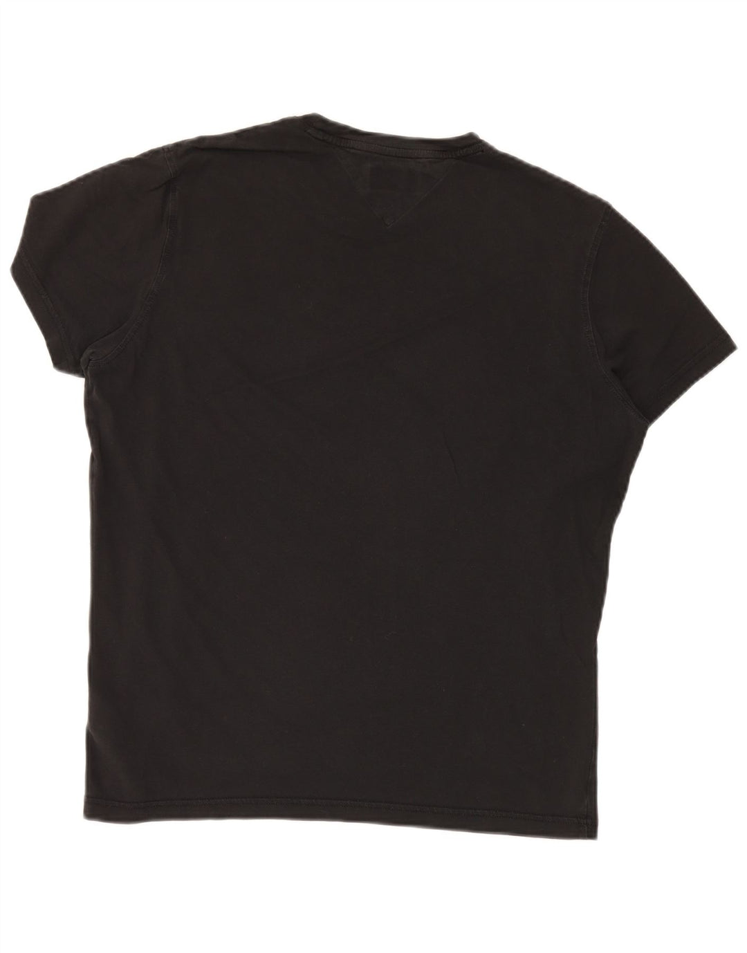 TOMMY HILFIGER Mens T-Shirt Top Medium Black Cotton