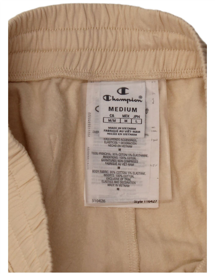 CHAMPION Womens Tracksuit Trousers Joggers UK 14 Medium  Beige Cotton