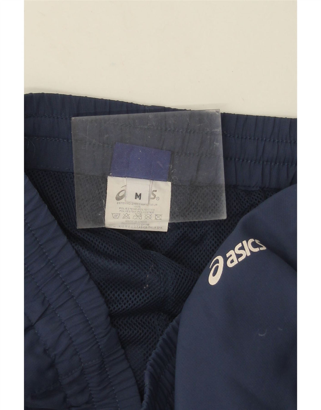ASICS Mens Tracksuit Trousers Medium  Navy Blue Polyester