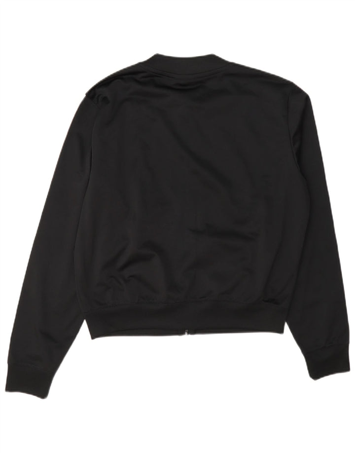 Champion Womens Graphic Tracksuit Top Jacket UK 14 Medium Black Colourblock