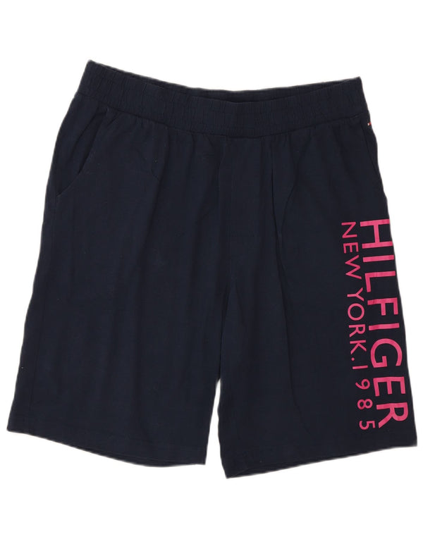 Tommy Hilfiger Mens Graphic Sport Shorts Large  Navy Blue Cotton