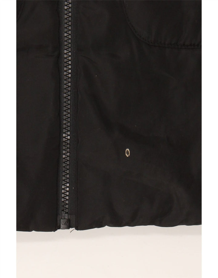 DESIGUAL Girls Graphic Padded Coat 9-10 Years Black Polyester Vintage Desigual and Second-Hand Desigual from Messina Hembry 