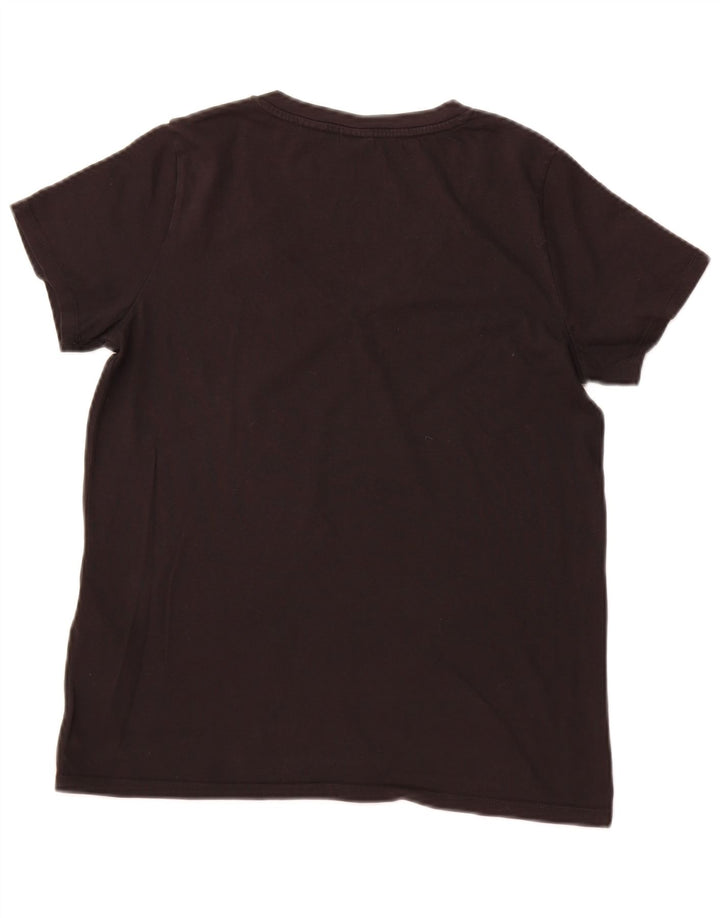 LEVI'S Womens T-Shirt Top UK 12 Medium Black Cotton