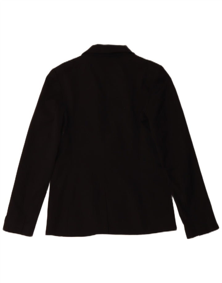 Hobbs Womens 1 Button Blazer Jacket UK 8 Small Black Wool