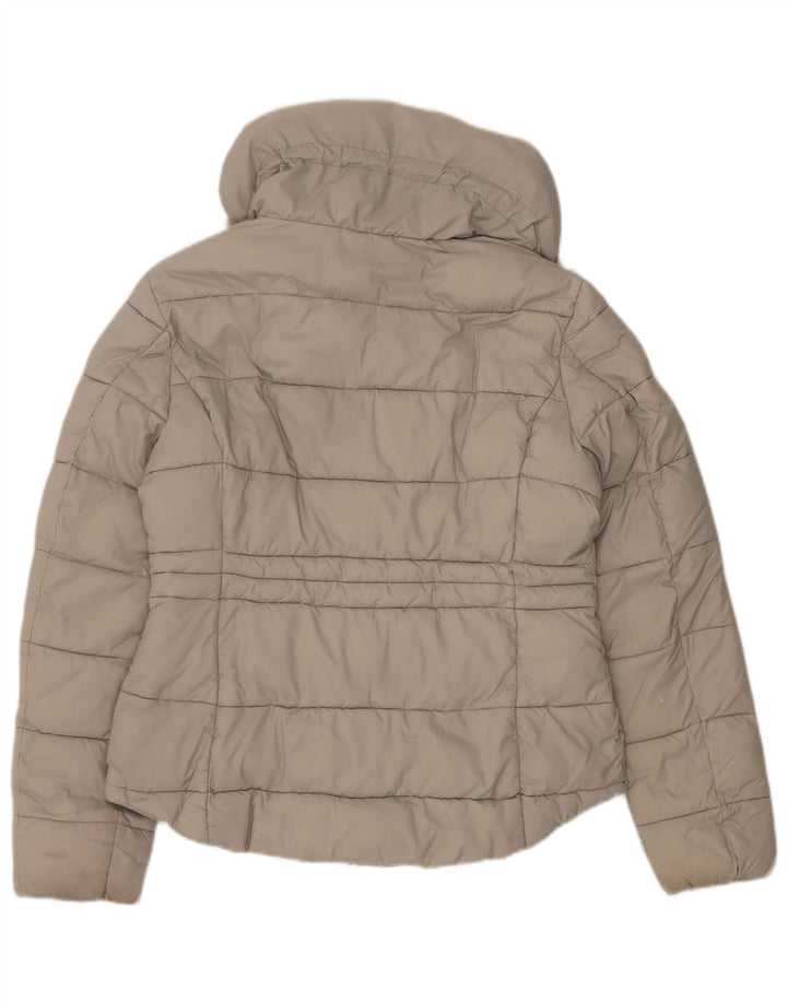 GUESS Womens Padded Jacket UK 16 Large Beige Polyester