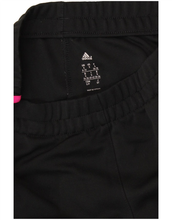 Adidas Womens Tracksuit Trousers UK 8/10 Small Black Polyester