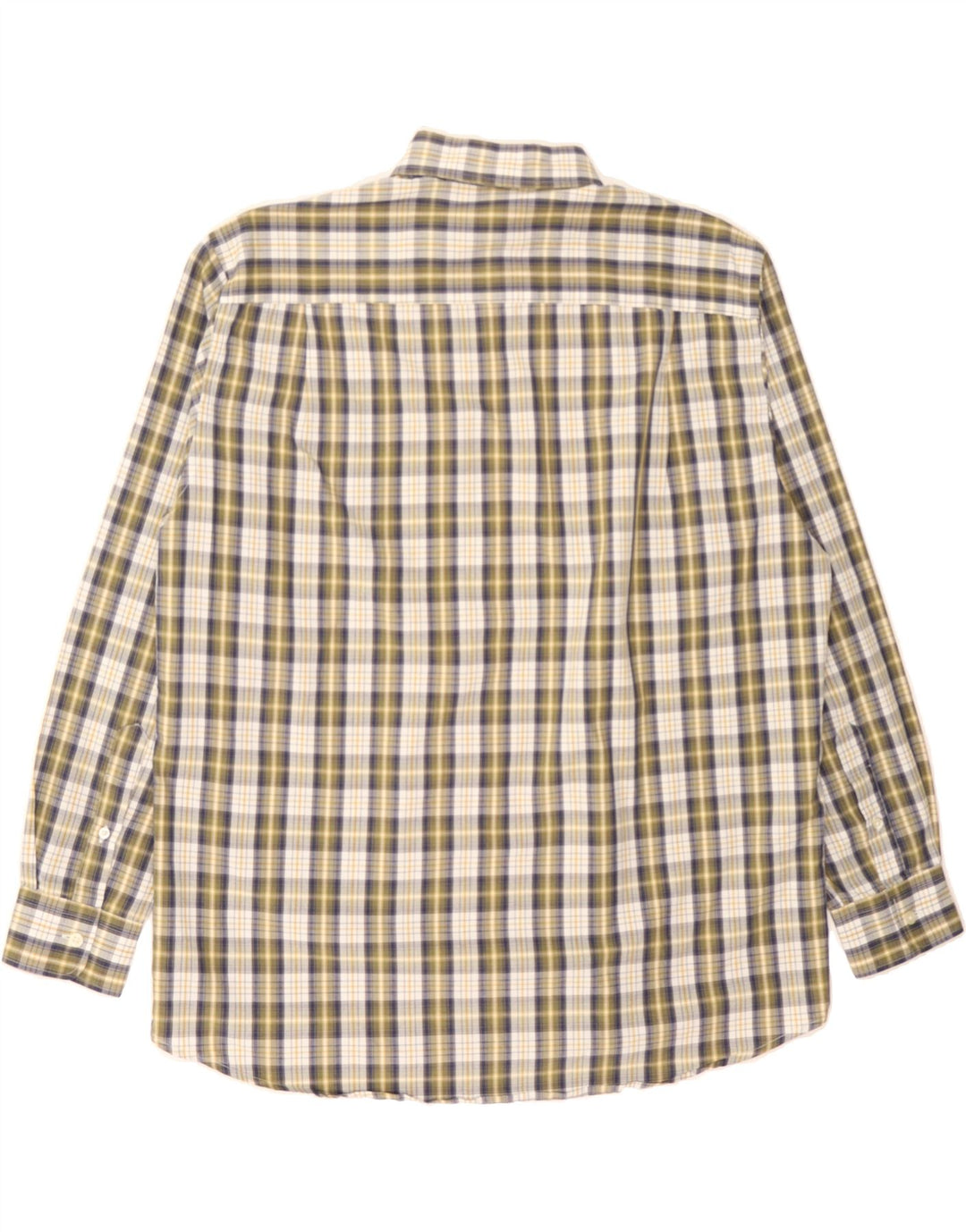 PIERRE CARDIN Mens Shirt Size 42 Large Khaki Check Cotton Vintage Pierre Cardin and Second-Hand Pierre Cardin from Messina Hembry 