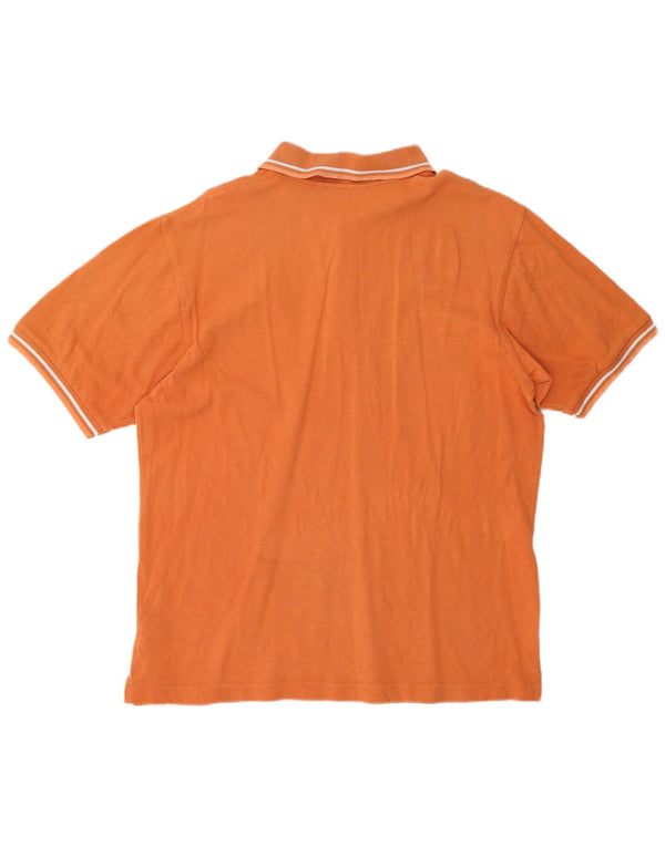 Lotto Mens Polo Shirt XL Orange Cotton