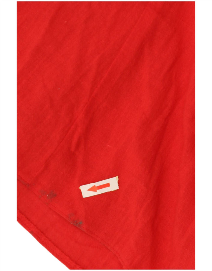 VINTAGE Womens Sleeveless A-Line Dress UK 12 Medium Red Floral