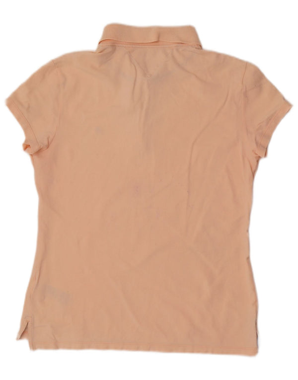 Tommy Hilfiger Womens Slim Fit Polo Shirt UK 18 XL Orange Cotton