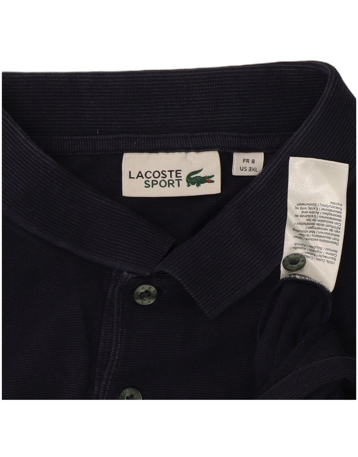 Lacoste Mens Polo Shirt Size 8 3XL Navy Blue Cotton