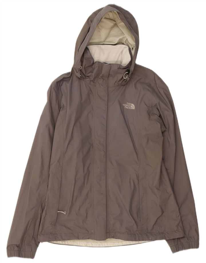 THE NORTH FACE Womens Hyvent Hooded Rain Jacket UK 14 Medium Grey
