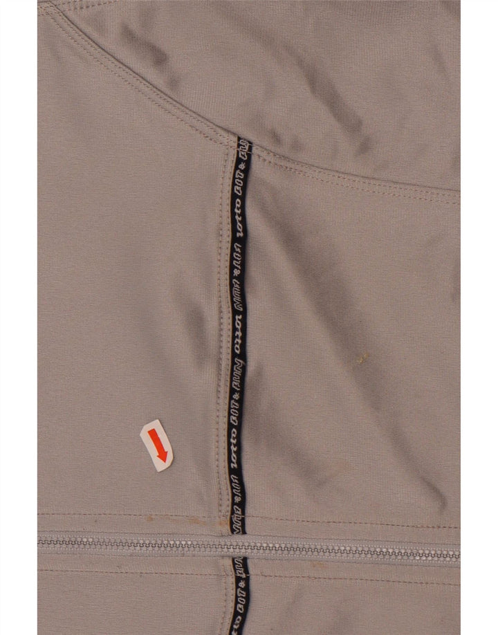 Lotto Womens Tracksuit Top Jacket UK 12 Medium Grey Polyester