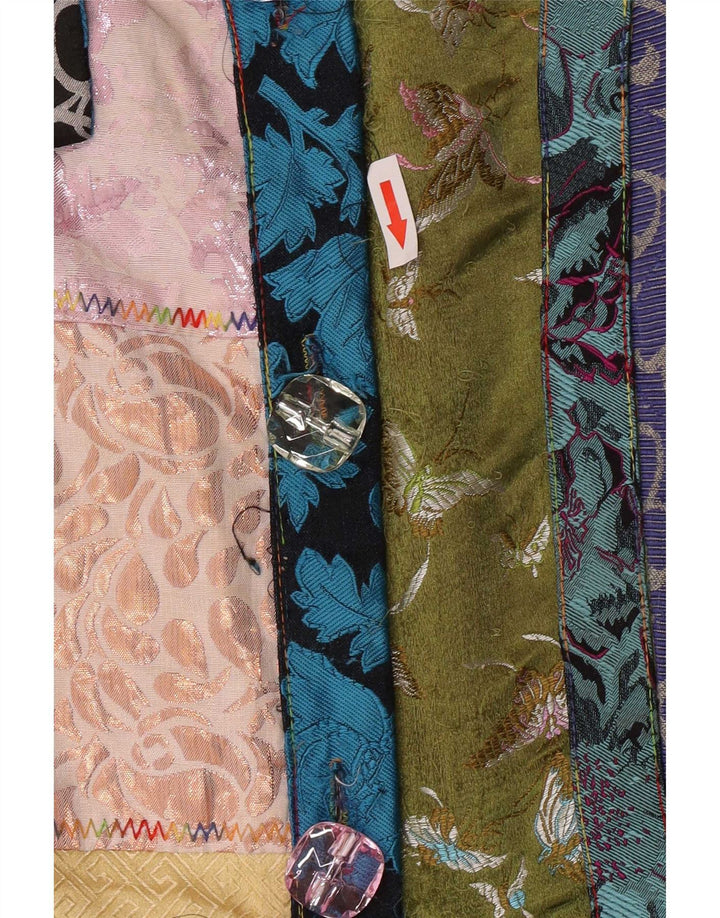 Dy Design Womens Overcoat UK 14 Medium Multicoloured Patchwork Cotton