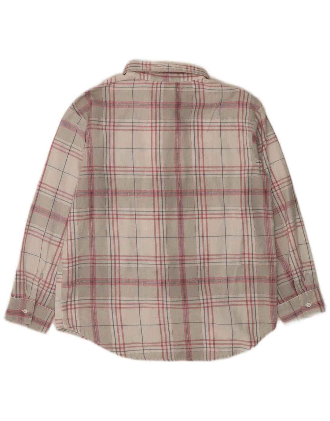 LEVI'S Girls Flannel Shirt 14-15 Years Grey Check Cotton