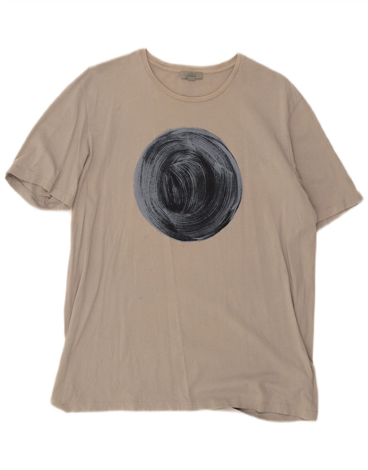 Cos Mens Graphic T-Shirt Top XL Grey Cotton