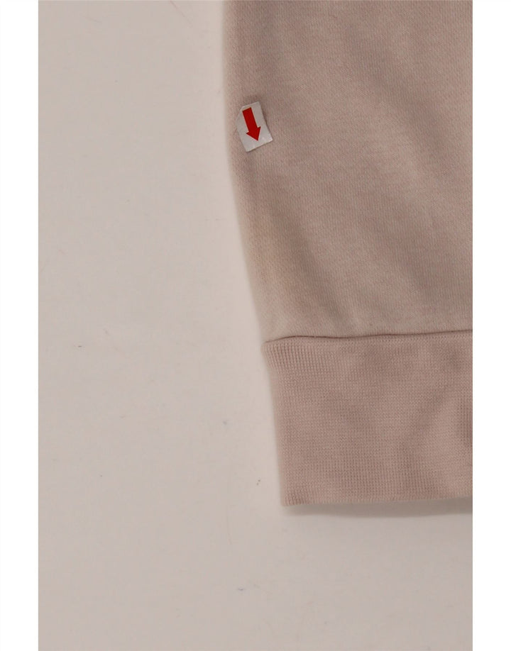 ADIDAS Girls Graphic Hoodie Jumper 13-14 Years Pink Cotton