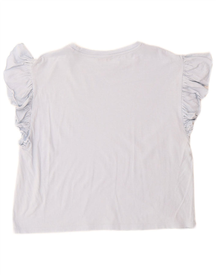 Zara Womens T-Shirt Top UK 14 Medium Blue