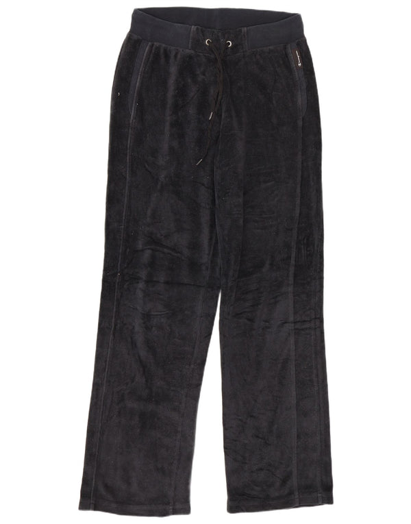 Champion Womens Easy Fit Velour Tracksuit Trousers UK 8 Small  Black
