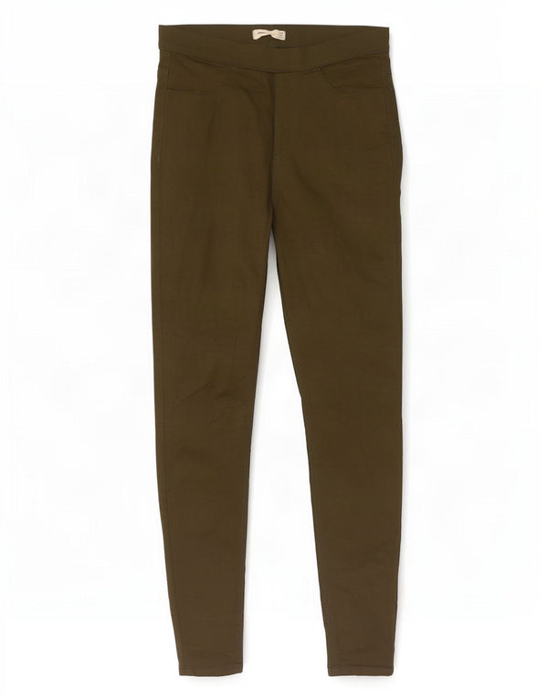 Marks & Spencer Womens Jegging Jeans UK 10 Small W28 L30 Khaki Cotton