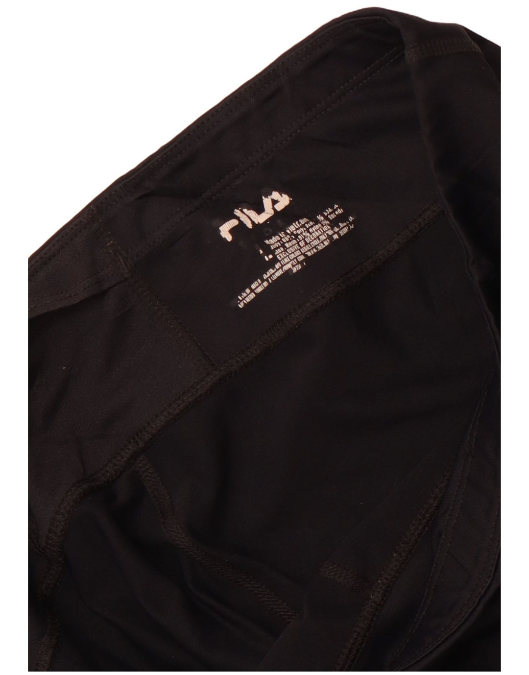 Fila Womens Capri Leggings UK 16 Large Black Nylon