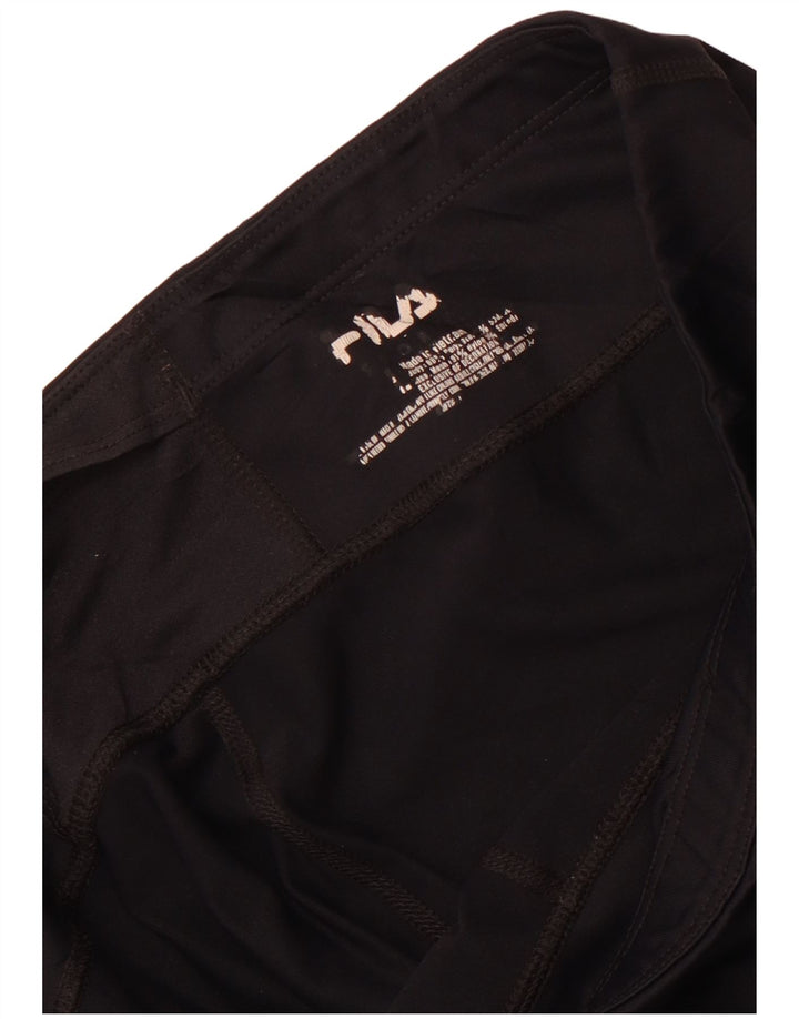 Fila Womens Capri Leggings UK 16 Large Black Nylon