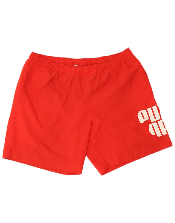 PUMA Mens Graphic Sport Shorts Large Red