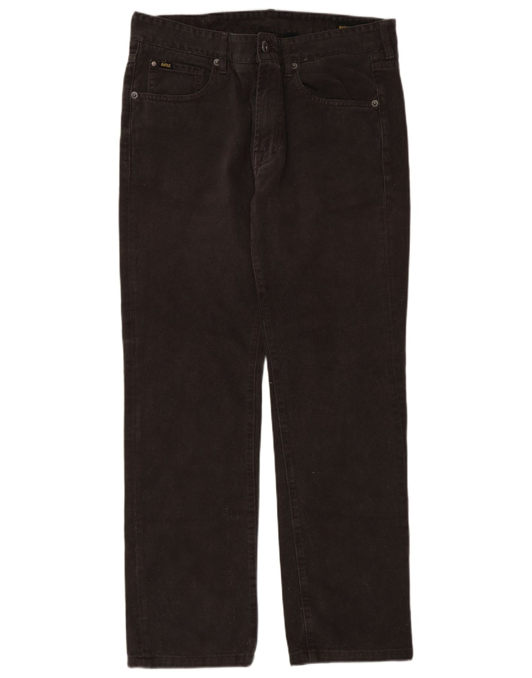 Rifle Mens Straight Jeans W33 L30 Grey Cotton